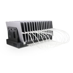 LMP SmartCharge 500 HKL, 16 port charging station for iPad, iPhone and other USB-C devices, with bracket, 500W power supply (30W per port), LED, protective functions (overvoltage, short circ