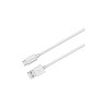 LMP USB-A to USB-C charging and data cable (USB 2.0), Charge & Sync, 36W (AndroidOS) & 7.5W for iOS (iPhone, iPad), up to 480 Mbit/s, for iPhone, iPad, etc., white, 0.5 m