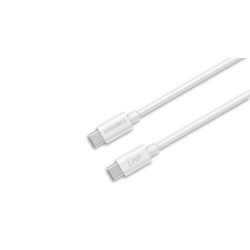 LMP USB-C to USB-C charging and data cable (USB 2.0), Charge & Sync, up to 100W (20V/5A; Power Delivery 3.0), up to 480 Mbit/s, for iPhone, iPad, MacBook Air/Pro, white, 0.5 m