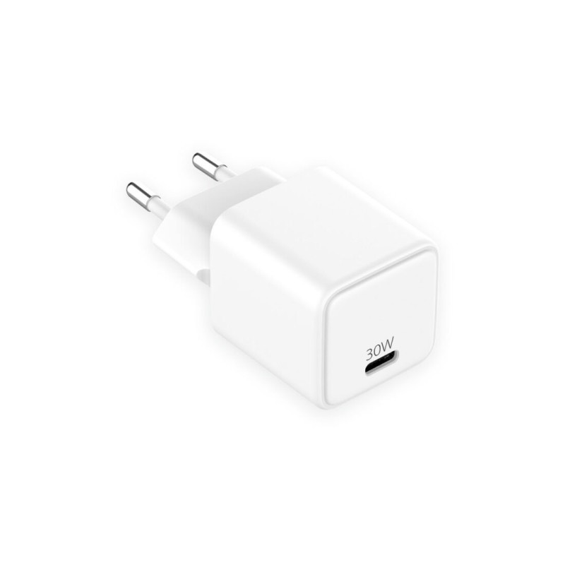 LMP USB-C GaN Power Adapter 30W, QC 3.0 & PD, for all iPhone, iPad and other USB-C devices, variable charging power (max. 30W), white