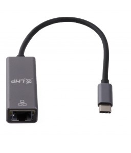 LMP USB-C (m) to Gigabit Ethernet (f) adapter  - space gray