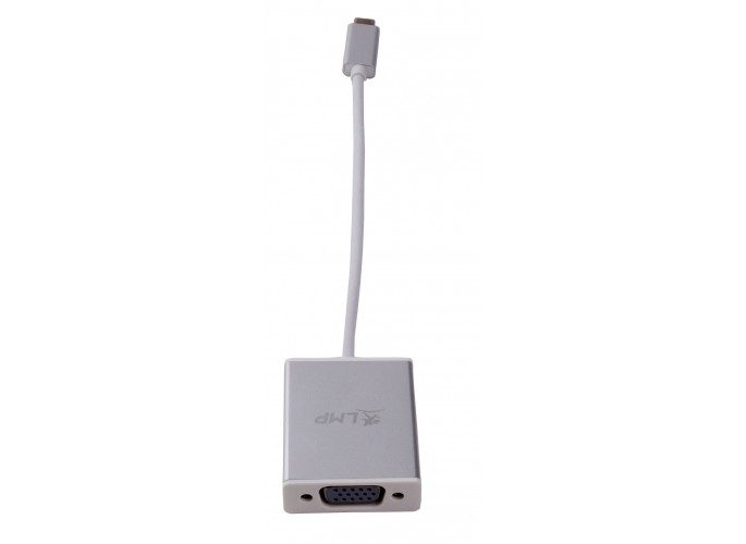 LMP USB-C to VGA adapter, USB-C 3.1 to VGA, aluminum housing, silver