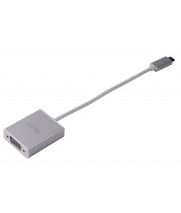 LMP USB-C to VGA adapter, USB-C 3.1 to VGA, aluminum housing, silver