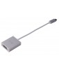 LMP USB-C to VGA adapter, USB-C 3.1 to VGA, aluminum housing, silver