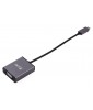 LMP USB-C to VGA adapter, USB-C 3.1 to VGA, aluminum housing, space gray
