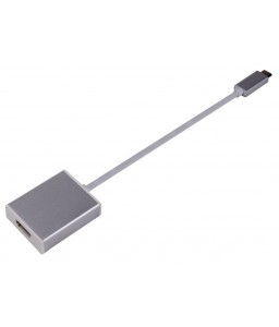 LMP USB-C to HDMI 2.0 adapter, USB-C 3.1 to HDMI 2.0, aluminum housing, silver
