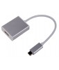 LMP USB-C to HDMI 2.0 adapter, USB-C 3.1 to HDMI 2.0, aluminum housing, silver