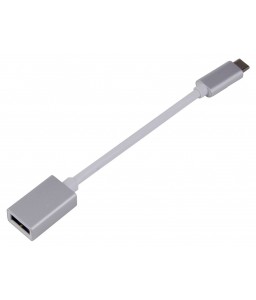 LMP USB-C (m) to USB A (f) adapter, 5G/3A, 15 cm, aluminum housing, silver