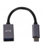 LMP USB-C (m) to USB A (f) adapter, 5G/3A, 15 cm, aluminum housing, space grey