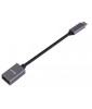 LMP USB-C (m) to USB A (f) adapter, 5G/3A, 15 cm, aluminum housing, space grey