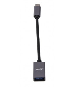LMP USB-C (m) to USB A (f) adapter, 5G/3A, 15 cm, aluminum housing, space grey