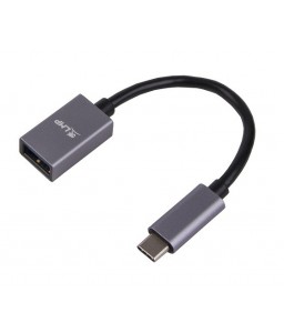LMP USB-C (m) to USB A (f) adapter, 5G/3A, 15 cm, aluminum housing, space grey