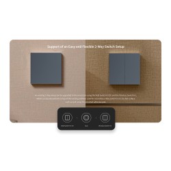 Aqara Smart Wall Switch H1 EU (No Neutral, Double Rocker) - Gray