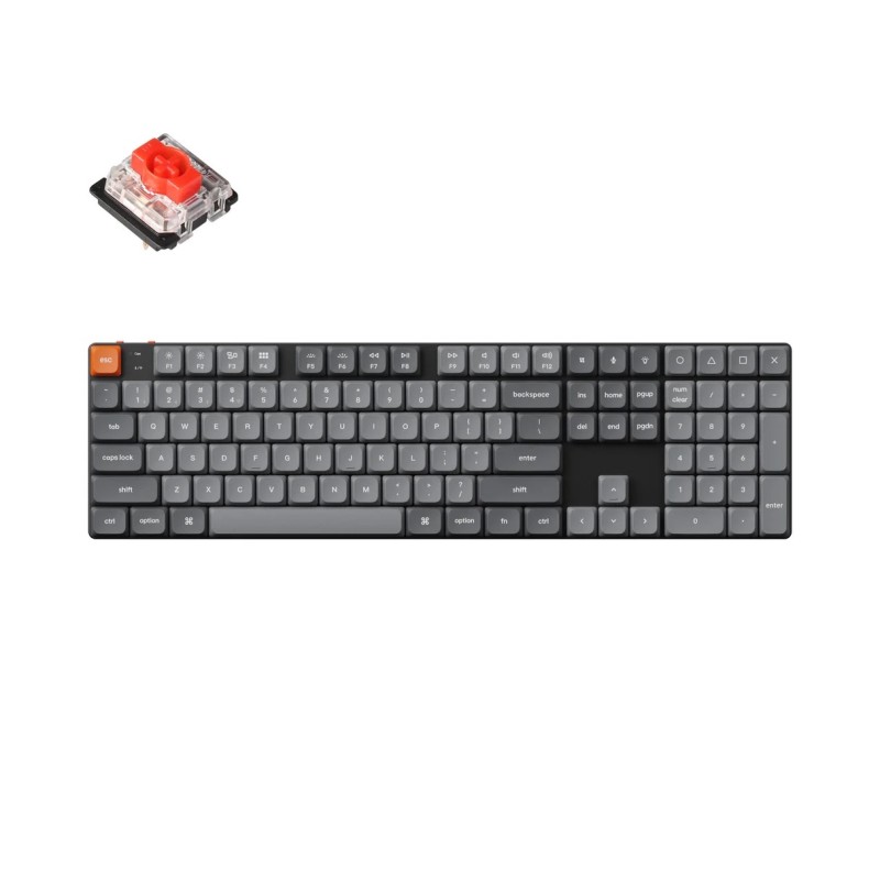 Keychron K5 Max Swappable Gateron RGB Backlight Red Switch ISO Layout Italian (Cherry PBT Dye-Sublimation Keycaps)