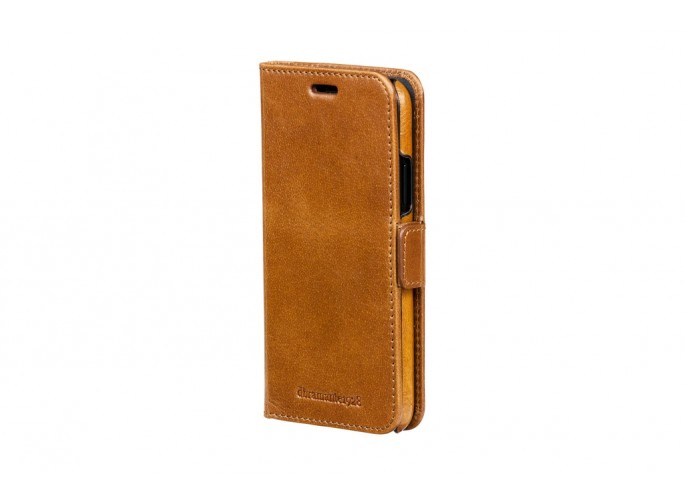 dbramante1928 Bernstorff - Custodia a portafoglio con aggancio magnetico per iPhone XS/X - Pelle scura