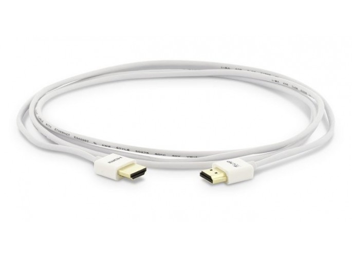 LMP HDMI (m) to HDMI (m) cable 2.0 (4K@60Hz), super slim, 2 m, white