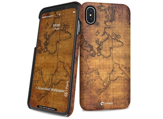 i-Paint Hard Case Slim for iPhone XS/X - Map