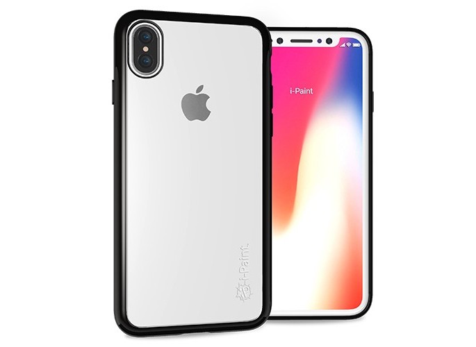 i-Paint Enveloping Transparent Case for iPhone XS/X - Black
