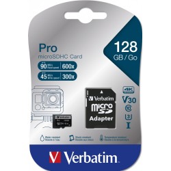 Verbatim Micro SDXC Card Pro UHS-3 128GB Incl Adaptor