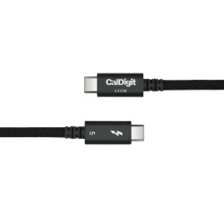 CalDigit Thunderbolt 5 (USB-C) Pro Câble tressé 0,5 m - Noir