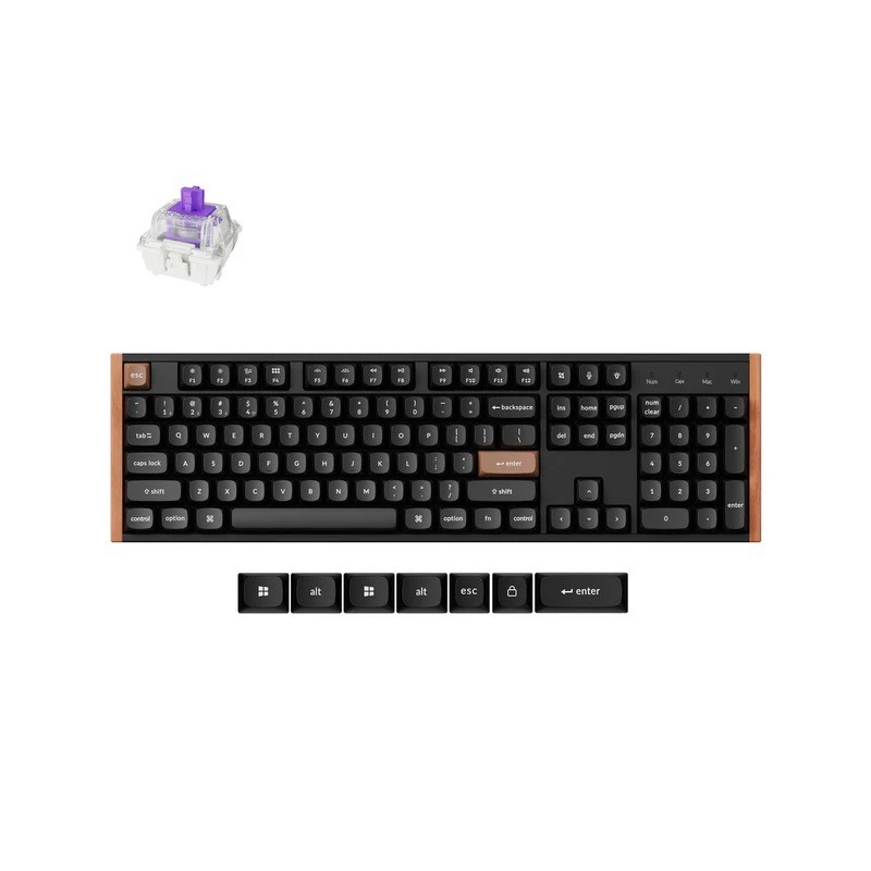 Keychron K10 HE Éclairage RGB interchangeable Aluminium Gateron Double rail Interrupteur nébuleuse magnétique Disposition ISO Italien - Noir (Édition spéciale) (Caps PBT)