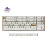 Keychron K8 HE Retroiluminação RGB intercambiável Interruptor Nebulosa de alumínio ISO layout italiano - branco (edição especial) (capacitores PBT)