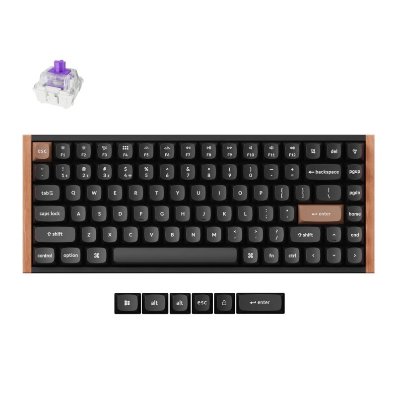 Keychron K2 HE Retroiluminación RGB intercambiable Interruptor de nebulosa de aluminio Layout ISO Italiano - Negro (Edición Especial) (Capacitores OSA PBT)