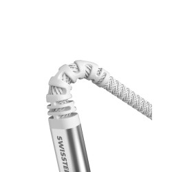 Swissten Datenkabel Aramid verstärkt USB / Lightning C 1,5 m weiß