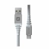 Swissten Cable de datos USB reforzado con aramida / USB-C 1,5 m blanco