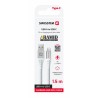 Swissten Cable de datos USB reforzado con aramida / USB-C 1,5 m blanco