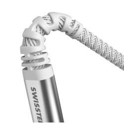Swissten Datenkabel Aramid-verstärkt USB-C / Lightning C 1,5 m weiß