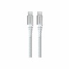 Swissten Cable de datos USB-C / USB-C reforzado con aramida 1,5 m blanco