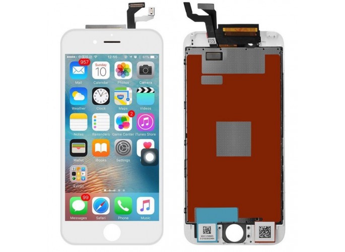 Renov8 Display LCD + Touch Screen for iPhone 6s (LG) + Glass & Flat cable (OEM) - White