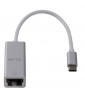 LMP USB-C (m) to Gigabit Ethernet (f) adapter - silver