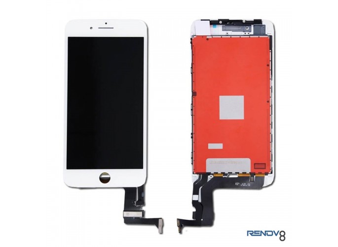 Renov8 Display LCD + Touch Screen for iPhone 8 Plus - White (brand new LG/Toshiba/Sharp display)