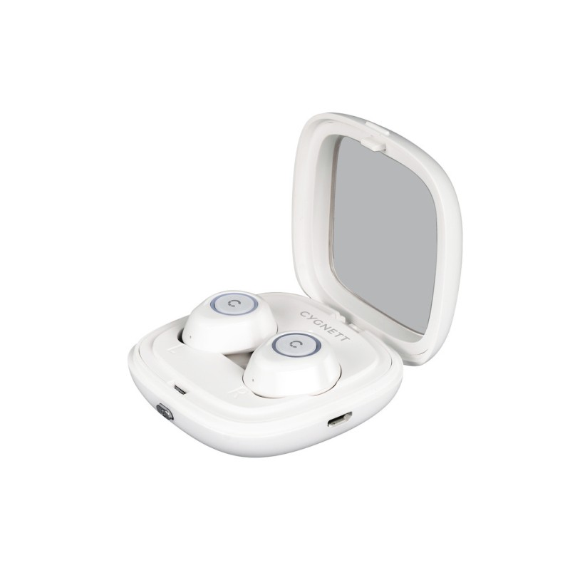 Cygnett FreePlay BT Earphones with rechargeable battery case - White