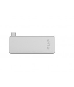 LMP USB-C Basic Hub 6 Port, 3x USB 3.0 (1x 1.5A Output), SD/microSD, USB-C (PD), Alu, silver