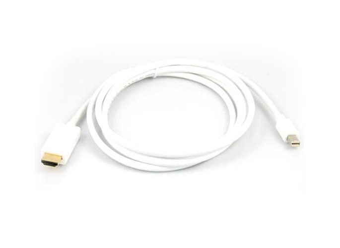 LMP Mini-DisplayPort to DisplayPort cable, Mini-DP to DP monitor, white, 1.8 m