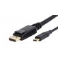 LMP USB-C to DisplayPort cable, USB 3.1 (m) to DP (m), 4K@60 Hz, black, 1.8 m