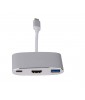 LMP USB-C (m) to HDMI [4Kx2K] (f) & USB 3.0 (f) & USB-C charging Multiport Adapter, silver