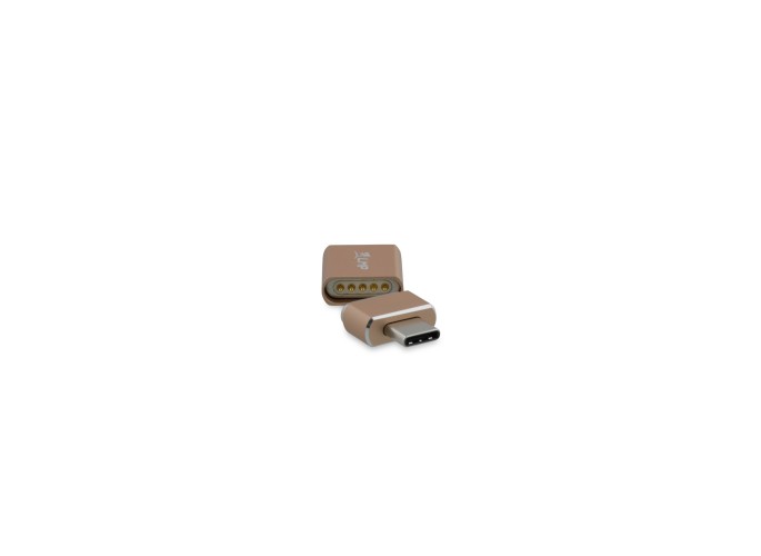 LMP USB-C (f) to USB-C (m) Magnetic Safety Adapter f. USB-C charging cable, up to 100W, gold