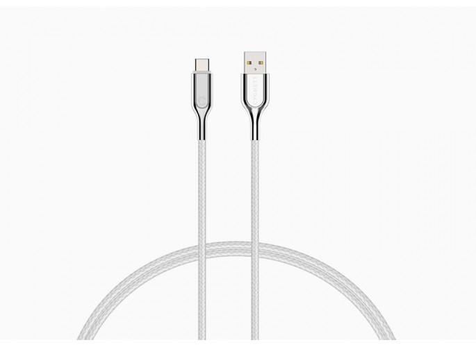 Cygnett Armoured Kabel 2.0 USB-C zu USB-A (3Amp / 60W) 1M -Weiß