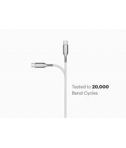 Cygnett Armoured Kabel 2.0 USB-C zu USB-A (3Amp / 60W) 1M -Weiß