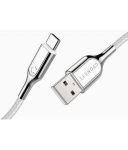 Cygnett Armoured 2.0 USB-C to USB-A  (3A/60W) Cable 1M -White
