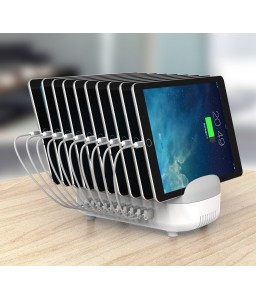 Maclocks Compulocks 10 Port USB Multiple Tablet Charging Station with EU Plugs - White