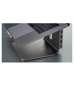 LMP USB-C Attach Dock ProStand 4K, USB-C, 3x USB 3.0, HDMI, Mini-DP, Gigabit, 2x USB-C, silver